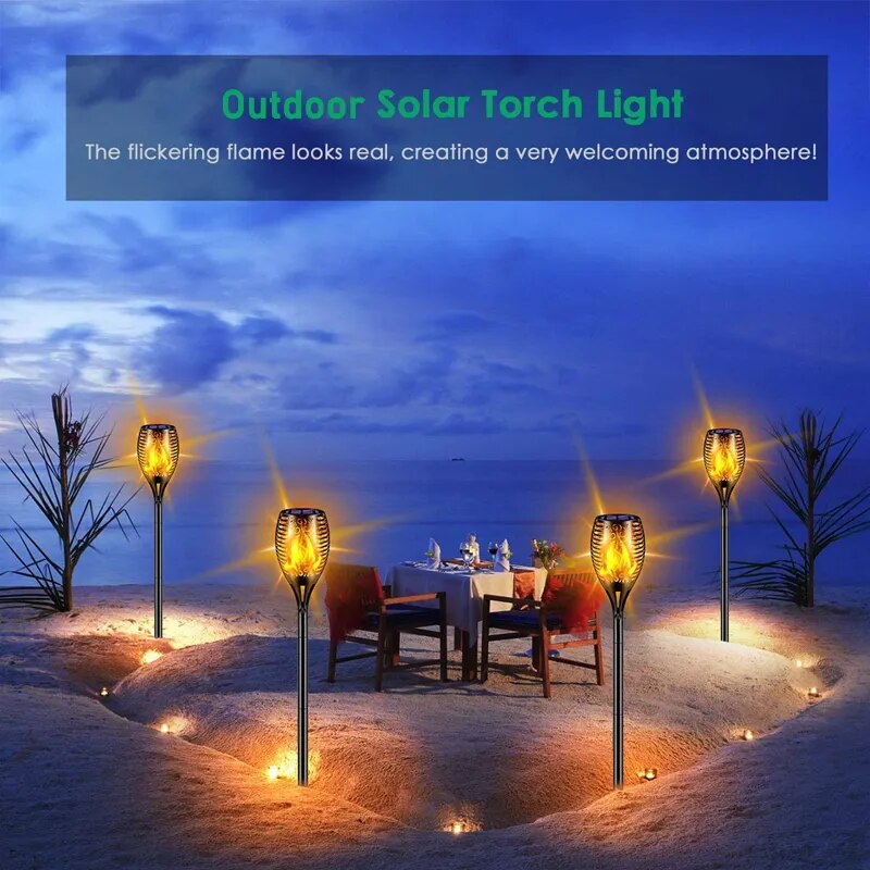 LED Outdoor Solar Torch Lights